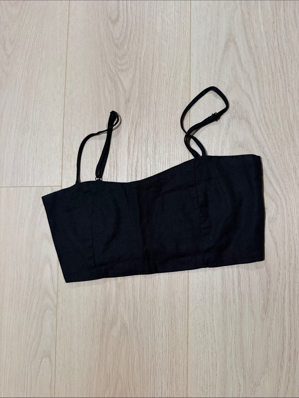 Brandy Melville Black Crop Bustier Tank Top - Women's